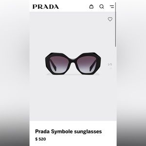 black Prada Symbole sunglasses like new